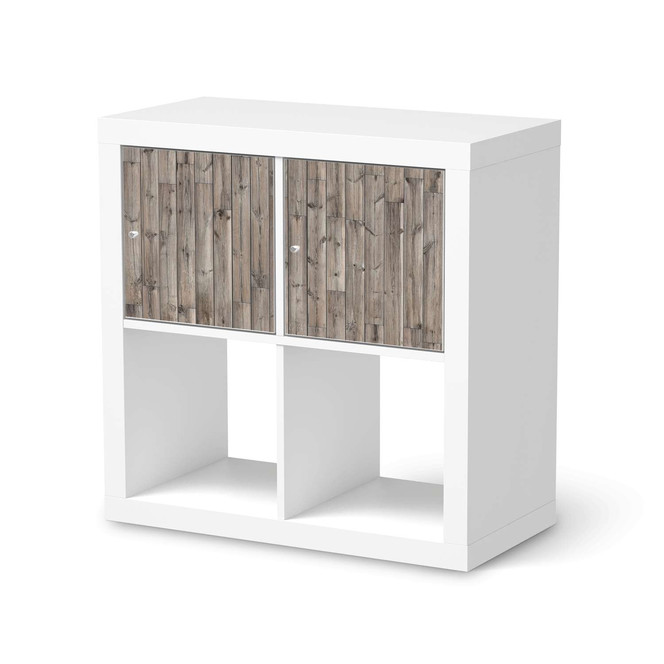 Möbel Klebefolie IKEA Expedit Regal 2 Türen (quer) - Dark washed- Bild 1