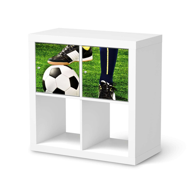 Möbel Klebefolie IKEA Expedit Regal 2 Türen (quer) - Fussballstar- Bild 1