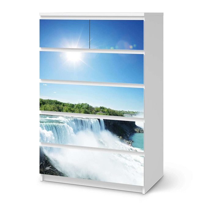 Möbel Klebefolie IKEA Malm Kommode 6 Schubladen (hoch) - Niagara Falls- Bild 1