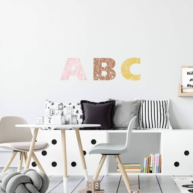 Wandtattoo & Name Alphabet Muster Floral