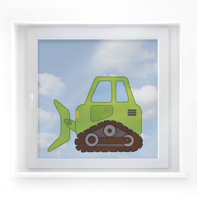 Fensterbild Planierraupe