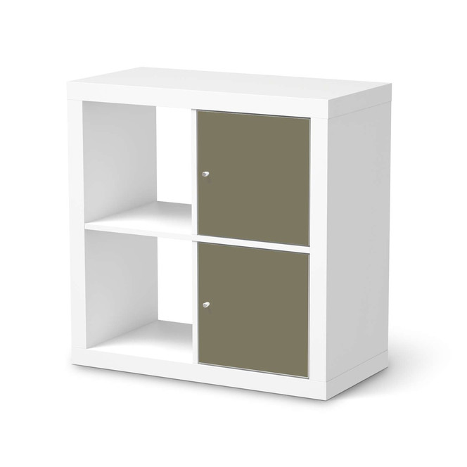 Klebefolie IKEA Expedit Regal 2 Türen (hoch) - Braungrau Light- Bild 1