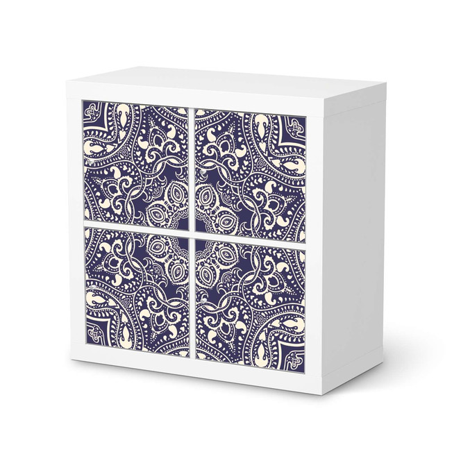 Klebefolie IKEA Kallax Regal 4 Türen - Blue Mandala- Bild 1