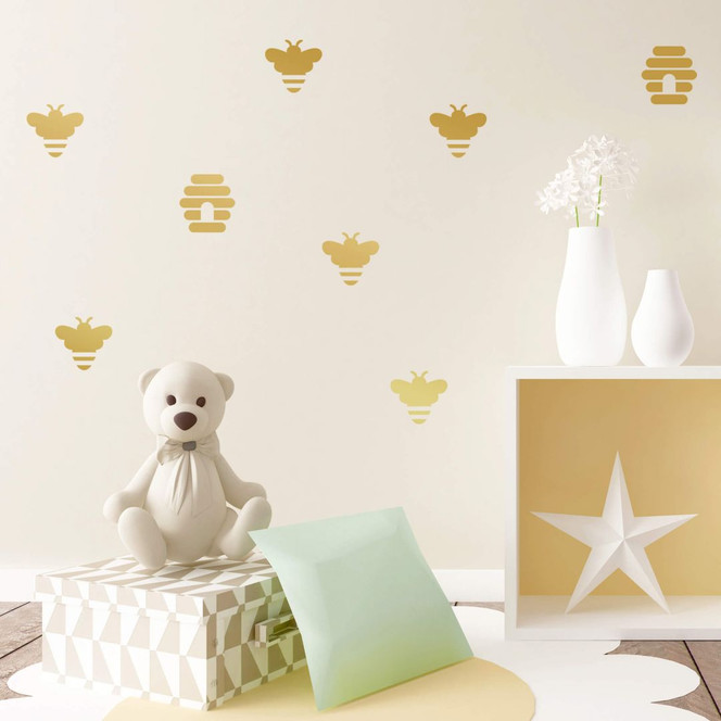 Wandtattoo Bienen Set