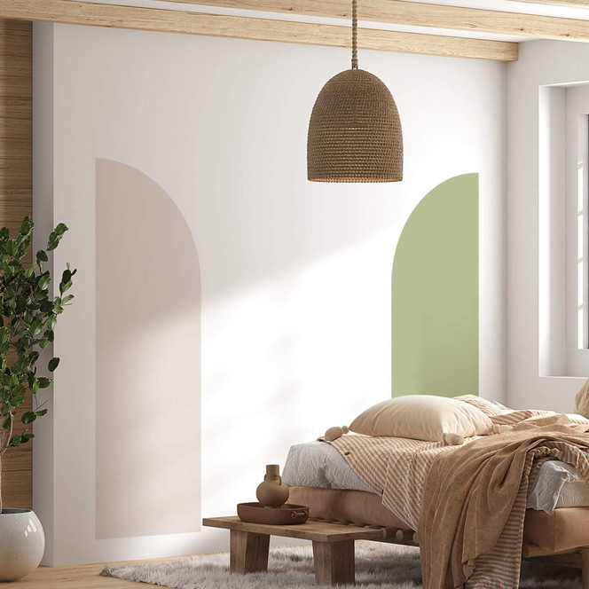 Wandtattoo Halbbögen (2er Set) - breit - pistazie-beige