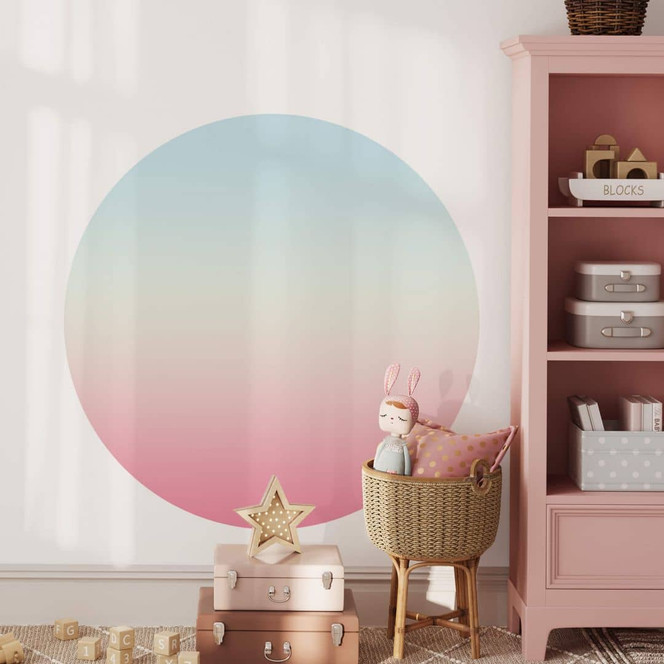 Wandtattoo - Ombre Regenbogen - Rund
