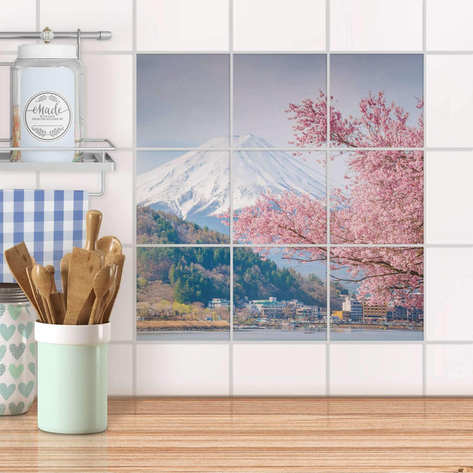 Klebefliesen - Mount Fuji - 9er Set