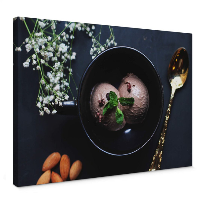 Leinwandbild Selbstgemachtes Eis