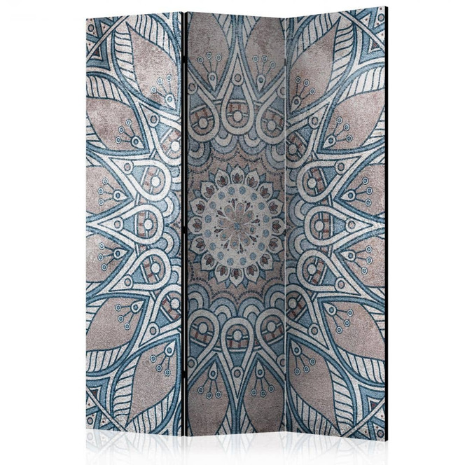 Paravent, Raumteiler freistehend, Trennwand - Mandala, 3-teilig - 135 x 172 cm