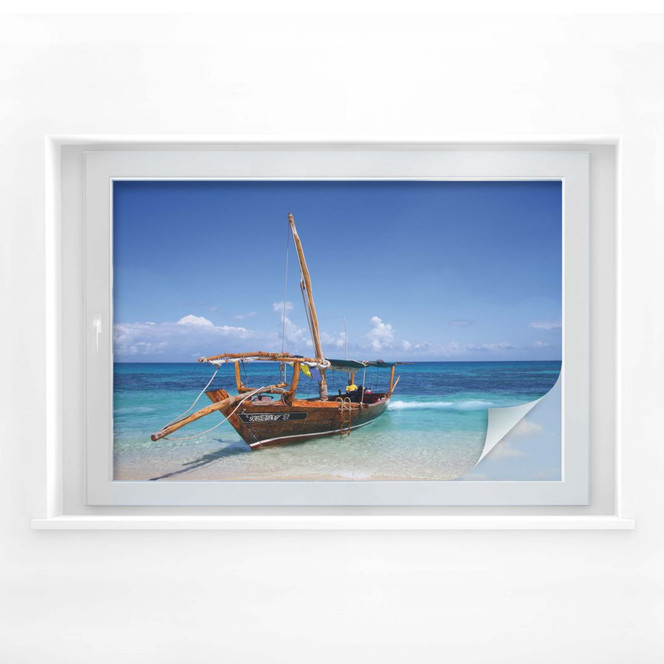 Sichtschutzfolie Caribbean Sailboat