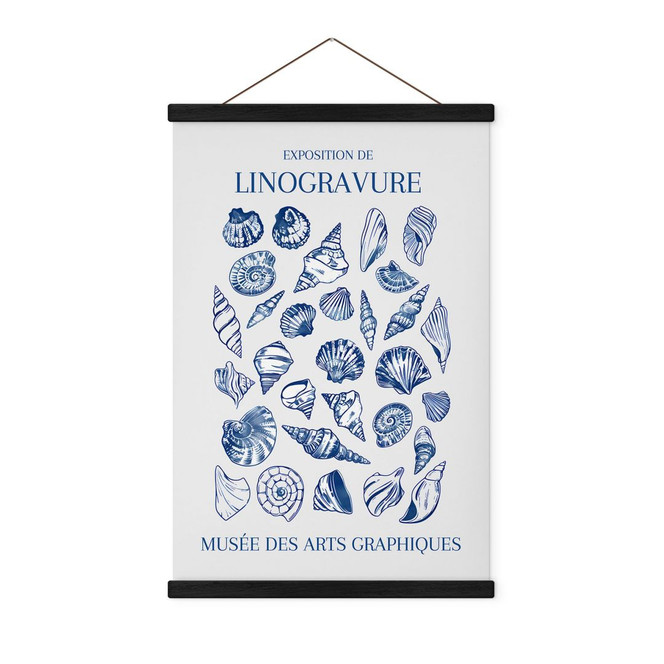 Stoffbild Grafische Muschel-Collage - Jolly and Dash