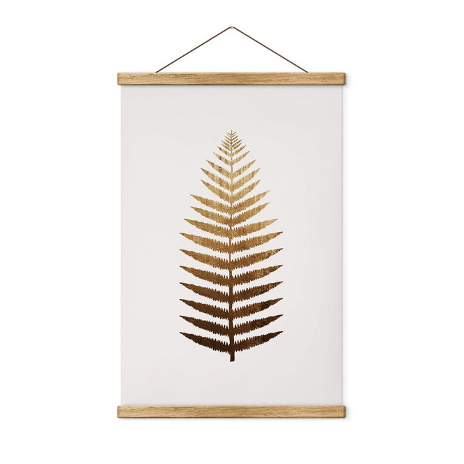 Stoffbild Kubistika - Goldener Farn