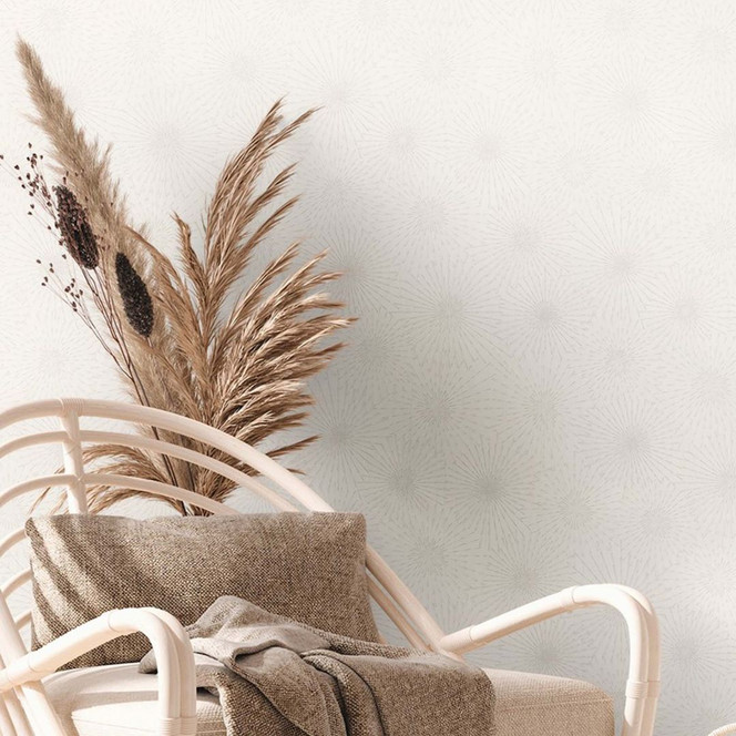 Tapete Weiss Design Mustertapete Vliestapete Muster für Schlafzimmer, Wohnzimmer