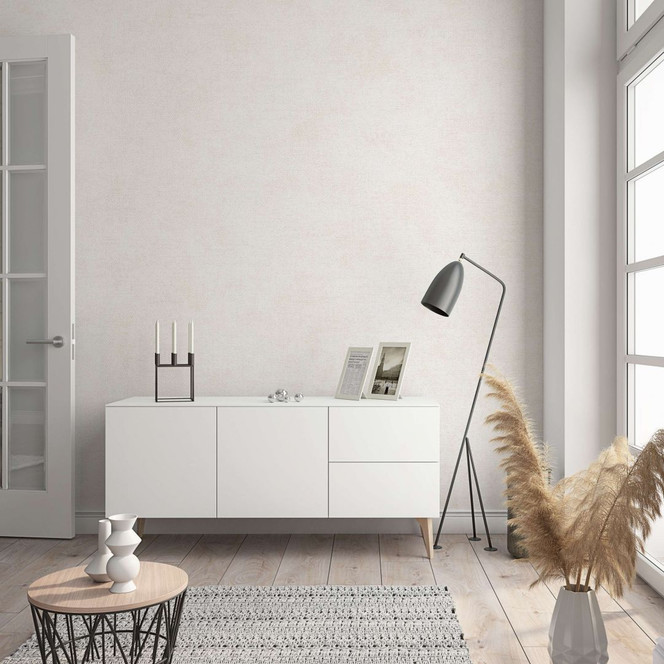 Vliestapete in moderner, feiner Struktur beige Uni