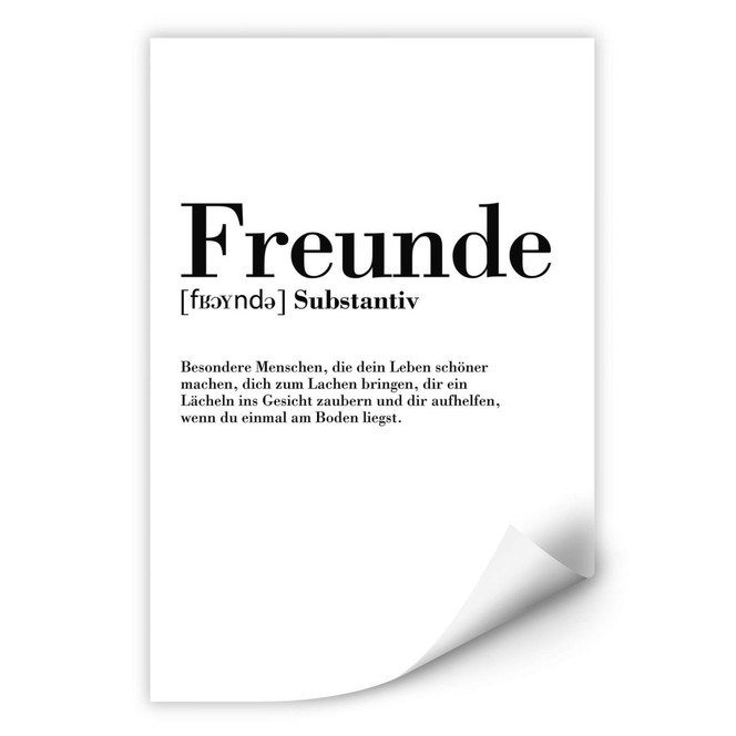Wallprint Grammatik Freunde