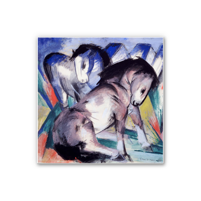 Wandbild Marc - Zwei Pferde - quadratisch