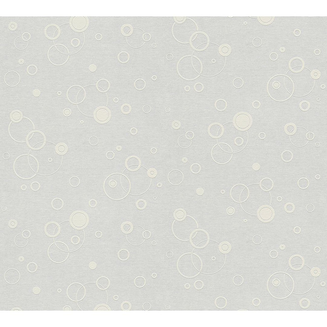 A.S. Création Vliestapete Meistervlies Tapete mit Kreisen überstreichbar weiss