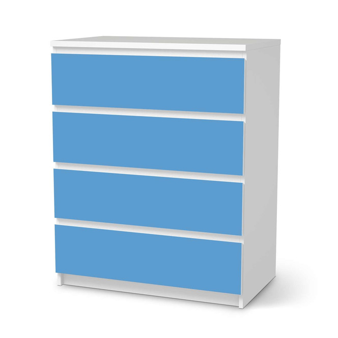 Folie IKEA Malm Kommode 4 Schubladen - Blau Light- Bild 1