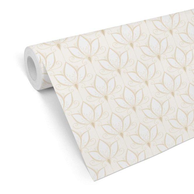 Mustertapete Art Deco Blumen