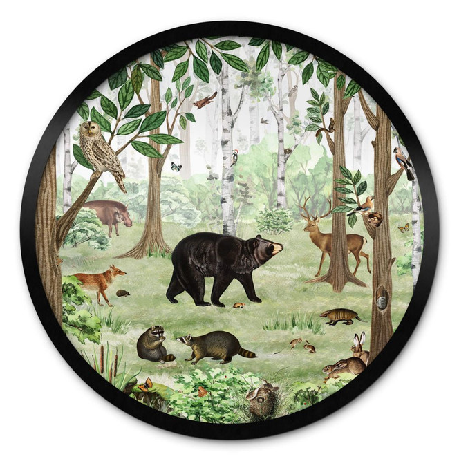 Poster Kikki Belle - Wald Suchbild - Rund