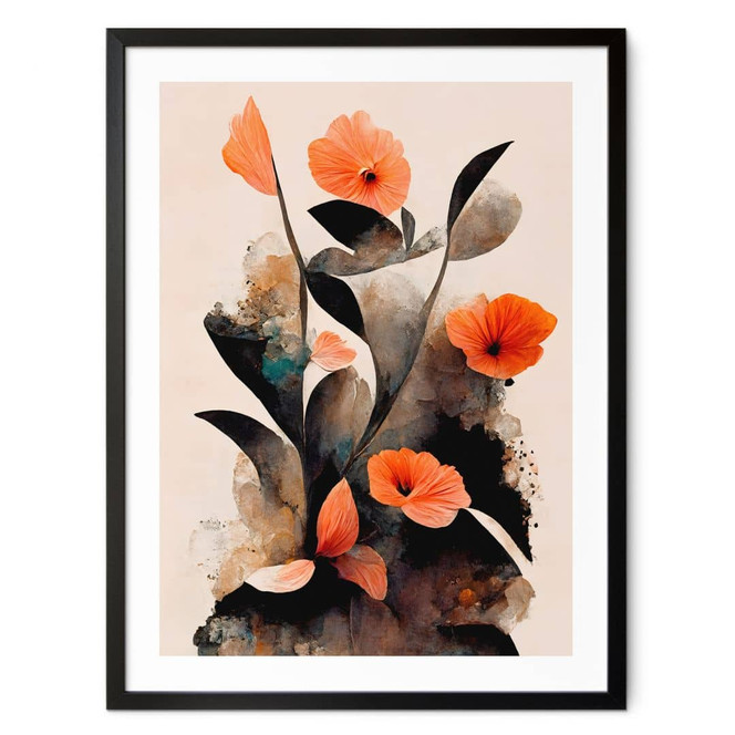 Poster Korallenrote Mohnblumen - Treechild