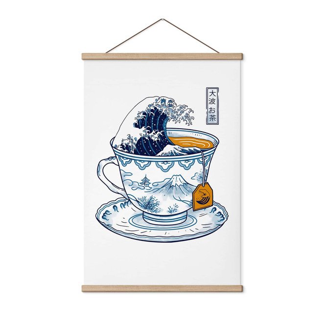 Stoffbild Grosse Welle Tee im Hokusai-Stil - Trinidad