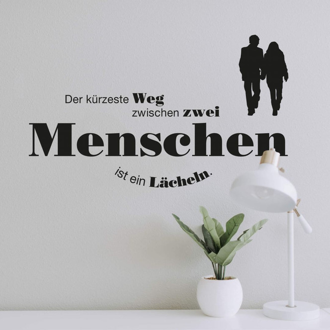 Wandtattoo Der kürzeste Weg...