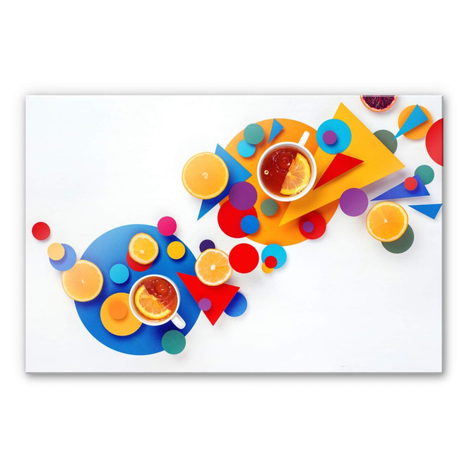 Acrylglasbild Belenko - Suprematic Tea Party
