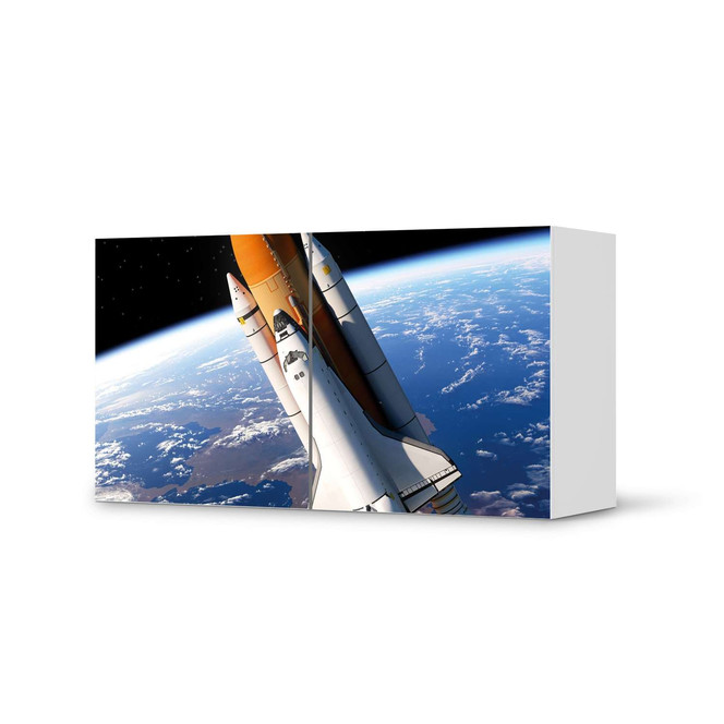 Folie IKEA Besta Regal 2 Türen (quer) - Space Traveller- Bild 1