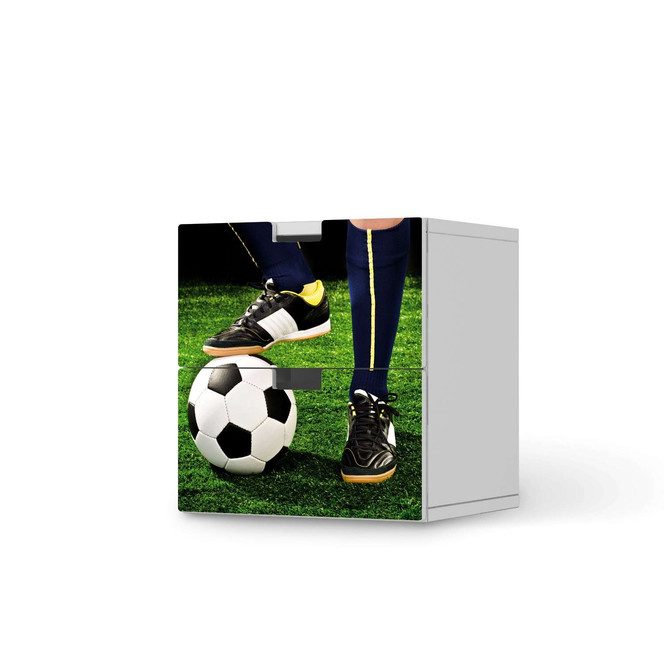 Klebefolie IKEA Stuva / Malad Kommode - 2 Schubladen - Fussballstar- Bild 1