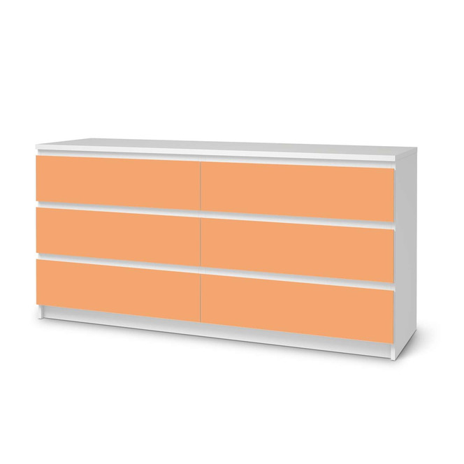 Möbelfolie IKEA Malm Kommode 6 Schubladen (breit) - Orange Light- Bild 1