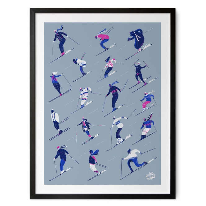 Poster Skifahren im Winter - Harrison