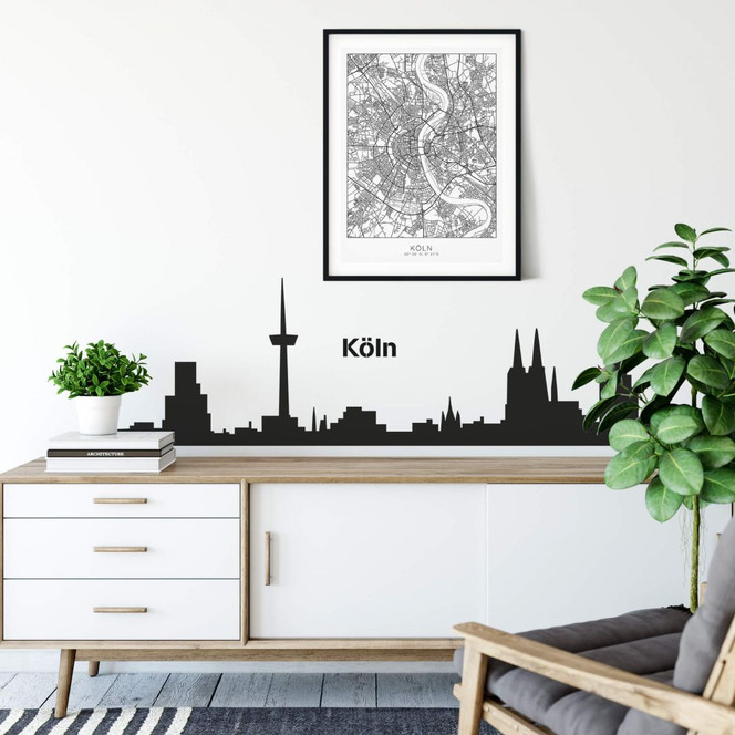 Wandtattoo Köln Skyline 1