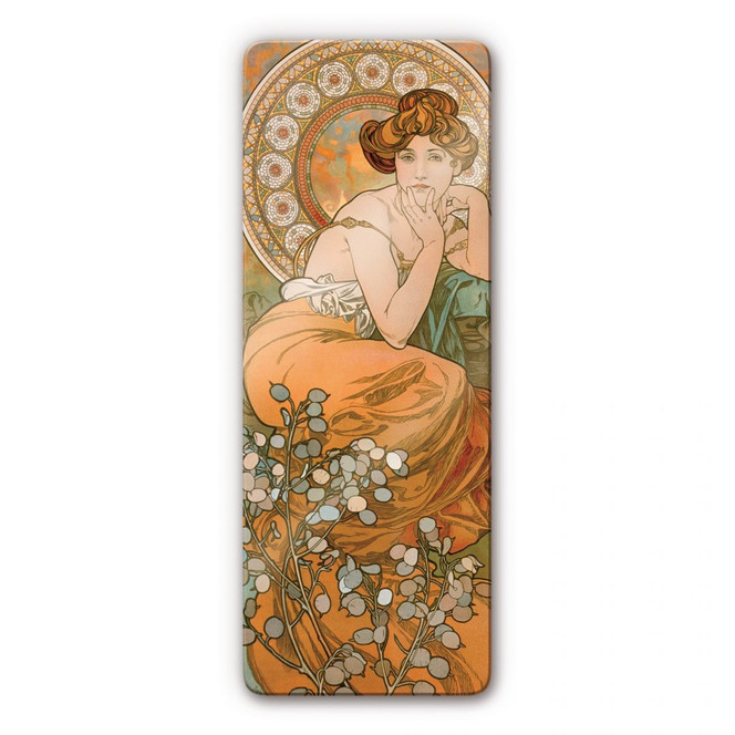 Glasbild Mucha - Edelsteine: Topas