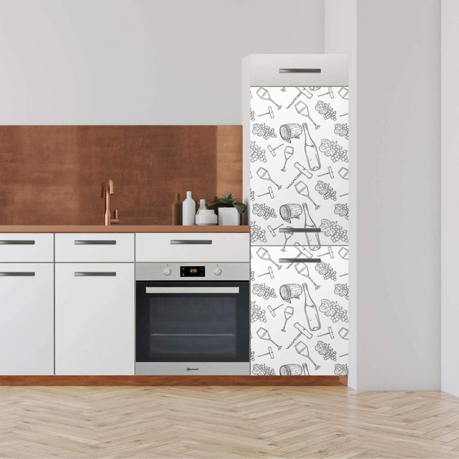 Klebefolie - Hochschrank (60x180cm) - Vino- Bild 1