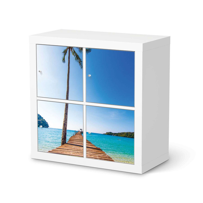 Klebefolie IKEA Kallax Regal 4 Türen - Caribbean- Bild 1