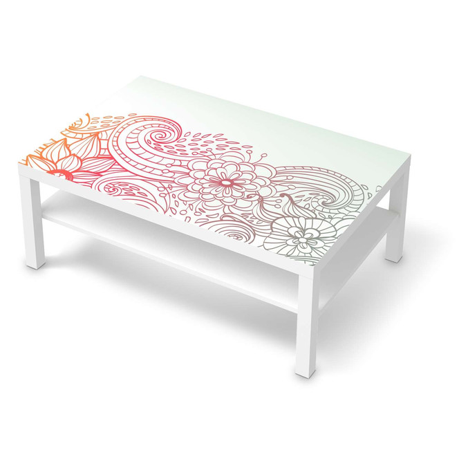 Klebefolie IKEA Lack Tisch 118x78cm - Floral Doodle- Bild 1