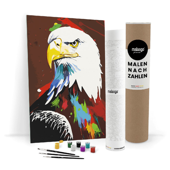 Malen nach Zahlen Leinwandbild - Adler Adam