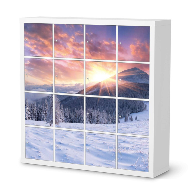 Möbelfolie IKEA Kallax Regal 16 Türen - Zauberhafte Winterlandschaft- Bild 1