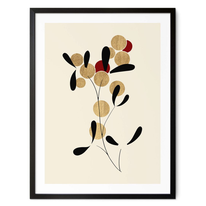 Poster Kubistika - Goldene Beeren