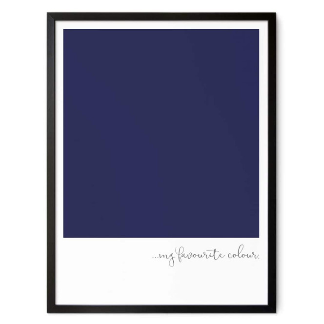 Poster My favourite colour - dark blue