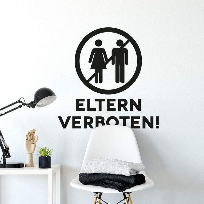 Wandtattoo Eltern verboten 2