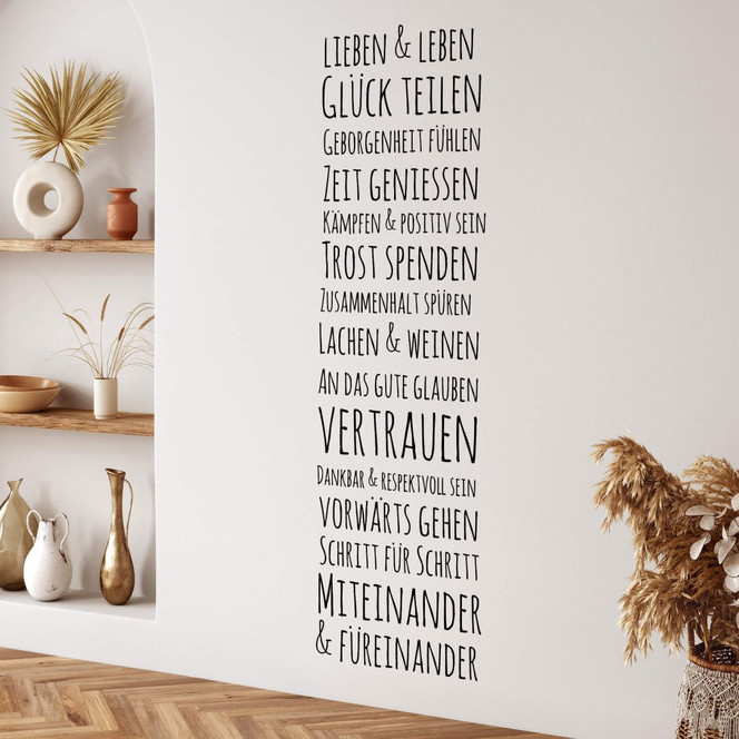 Wandtattoo - Liebe und Leben