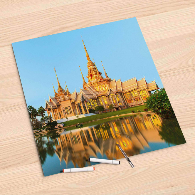 Folienbogen (60x60cm) - Thailand Temple- Bild 1