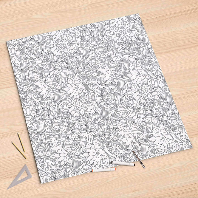 Folienbogen (90x90cm) - Flower Lines 2- Bild 1