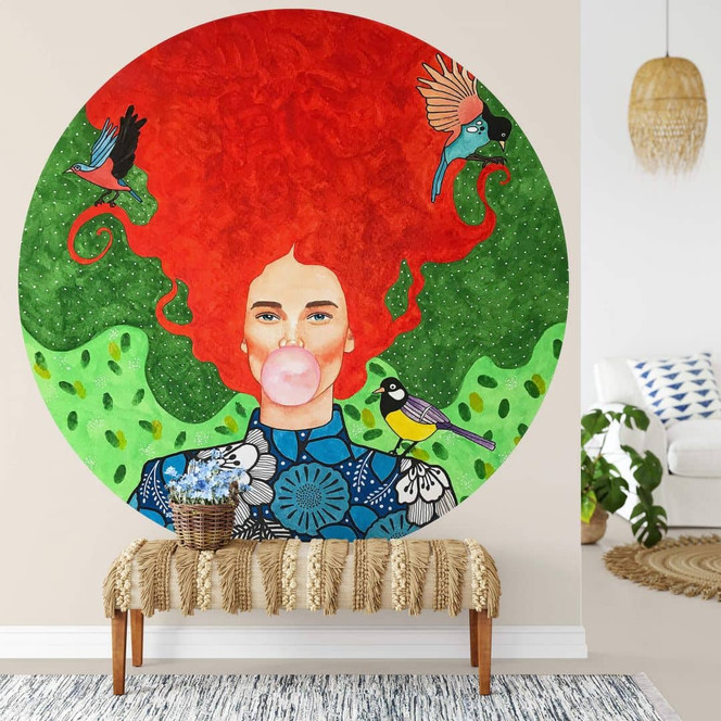 Fototapete Hülya - Warum ich das Chaos liebe - Rund - Selbstklebend/Vlies