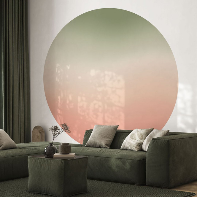 Fototapete Ombre - Wassermelone - Rund - Selbstklebend/Vlies