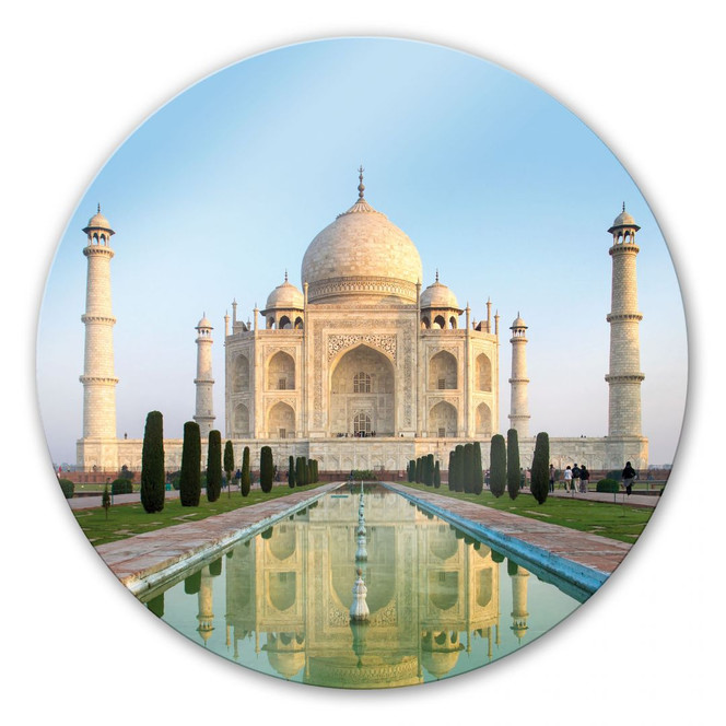 Glasbild Taj Mahal - rund