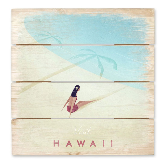 Holzbild Rivers - Hawaii - 40 x 41.5 cm