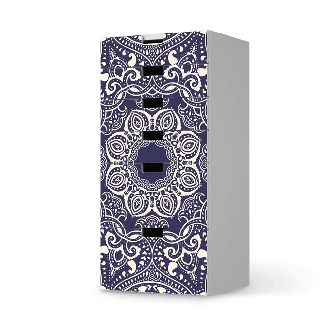 Klebefolie IKEA Stuva / Malad Kommode - 6 Schubladen - Blue Mandala- Bild 1